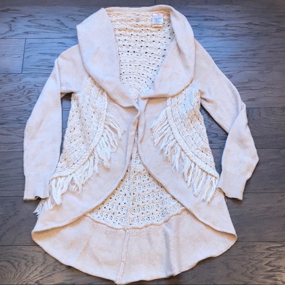 SOLD - Fringe Anthropologie Cardigan - Picture 2 of 8